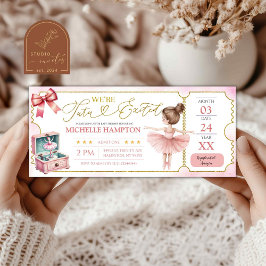 Barn Ballerina Party Biljett Baby Shower