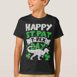 Barn Barn Glad St Pat Trex Dag Dino St Patricks D T Shirt