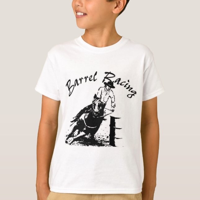Barn Barrel Tävla T-shirt (Framsida)