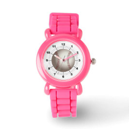 Barn Baseball Rosa Glitter Strap Watch Armbandsur