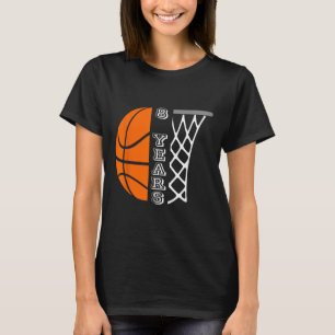 Barn Basketball Birthday för pojkar 8 år gammal gå T Shirt