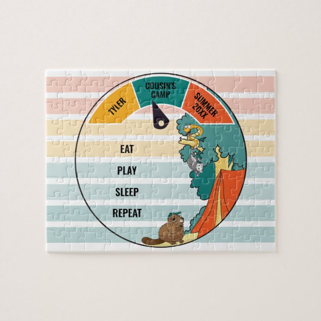 Barn Beaver Snake Opossum, sommarläger Pussel (Horisontell)