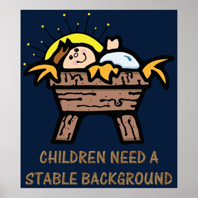 barn behöver stabil bakgrund poster (Framsidan)