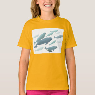 Barn Beluga Whale T-Shirt Organic Whale Art Shirt