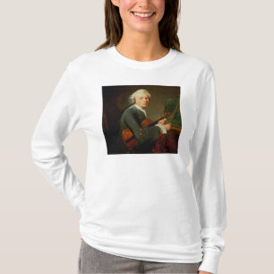 Barn bemannar med en fiol t-shirt