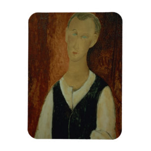 Barn bemannar med en svart Waistcoat, 1912 (olja Magnet