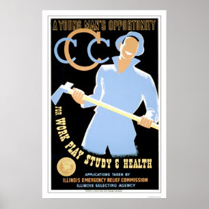 Barn bemannar tillfället 1941 WPA Poster
