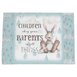 Barn, bey dina föräldrar - Kol 3:20 - blå