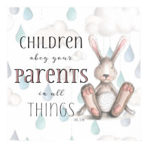 Barn, bey dina föräldrar - kolumn 3:20