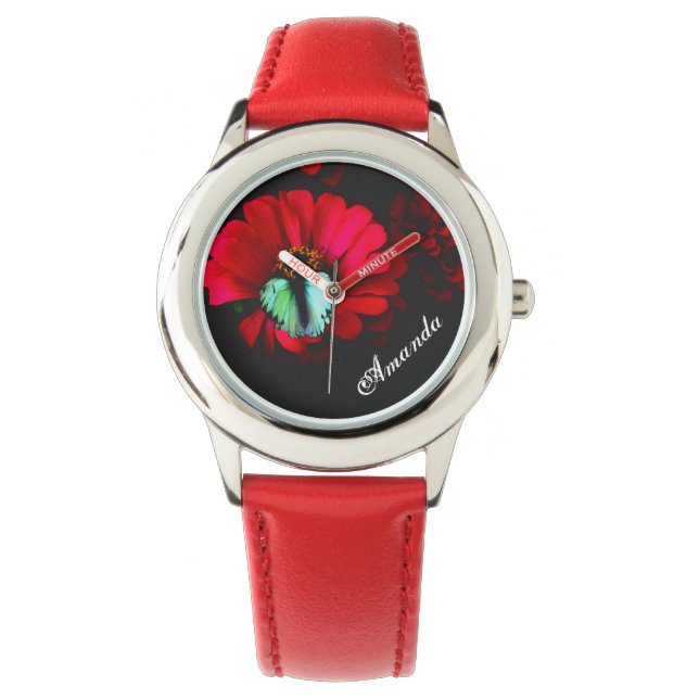 Barn Bezel Stainless Steel Watch/Butterfly Armbandsur (Framsida)