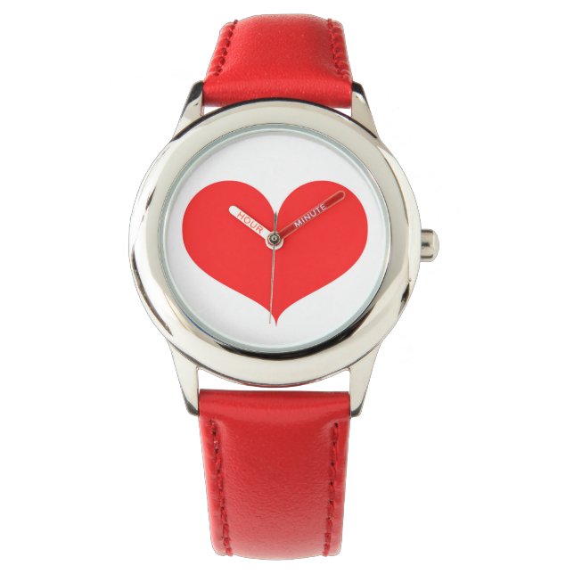 Barn Bezel Stainless Steel Watch/Hearts Armbandsur (Framsida)
