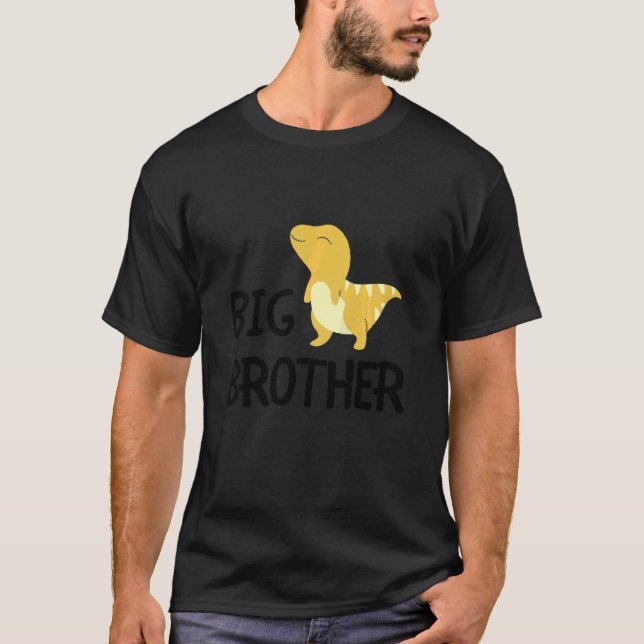 Barn Big Brother Dinosaur Best Bro Aldrig World's  T Shirt (Framsida)