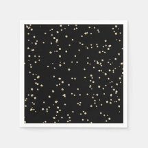 Barn Birthday Black Guld Glitter Papper