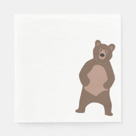 Barn Birthday Modern Bear Party Napkins Pappersservett