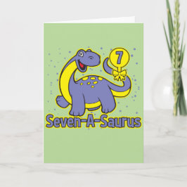 Barn, Birthday Seven-A-Saurus Brontosaurus Kort
