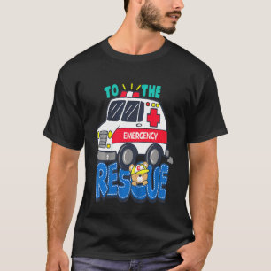 Barn Björn Ambulans Fordon Ljus Sirener Räddning C T Shirt