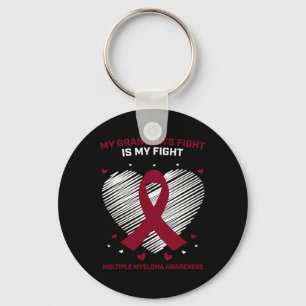 Barn Blood Cancer Support Grandma Många Myeloma Nyckelring