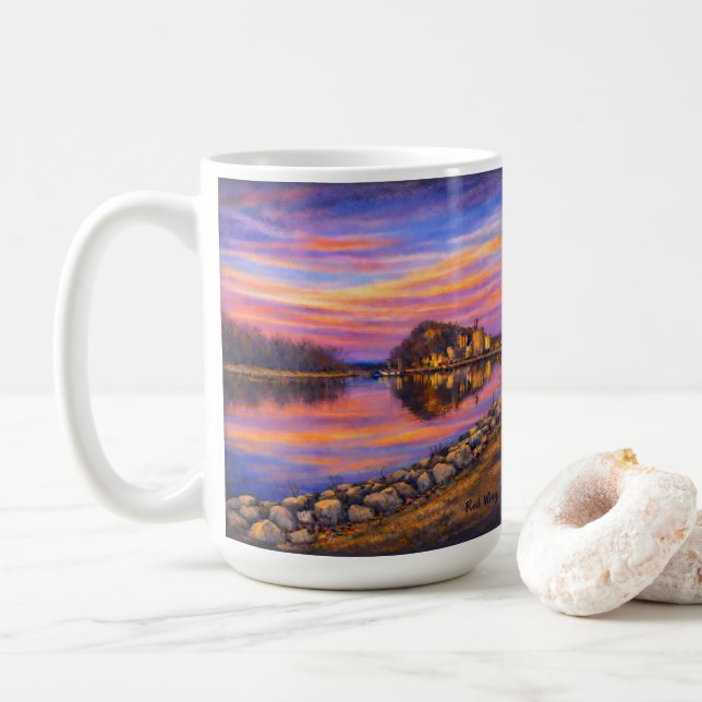 Barn Bluff, Red Wing Vibrant Sunset Mugg (Med munk)