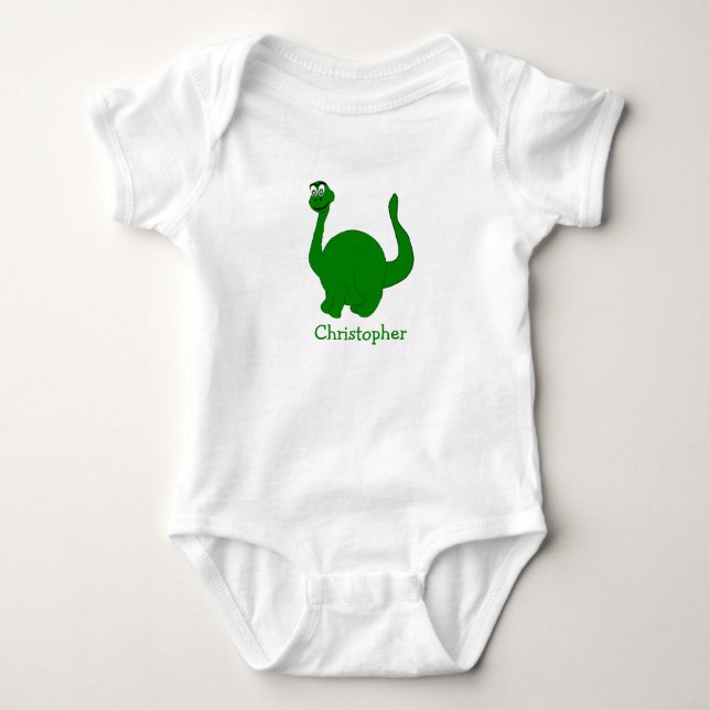 Barn Bodysuit Dinosauredesign T Shirt (Framsida)