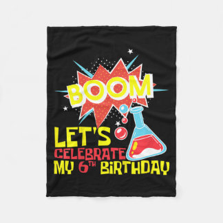 Barn Boom Låt oss fira 6-årsdag Science Fleecefilt