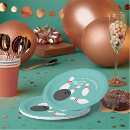 Barn bowling Födelsedagsfest anpassningsbar pappra