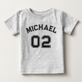 Barn Boy Girl Namn Jersey Number Cotton Sports T Shirt