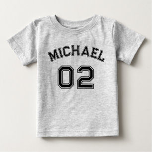 Barn Boy Girl Namn Jersey Number Cotton Sports T Shirt