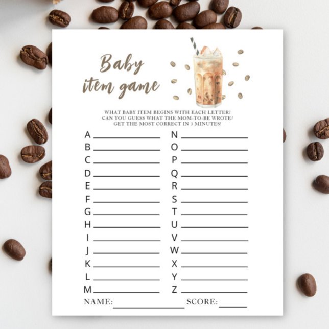 Barn brygger kaffe baby shower Barn Artikel Spel (Skapare uppladdad)