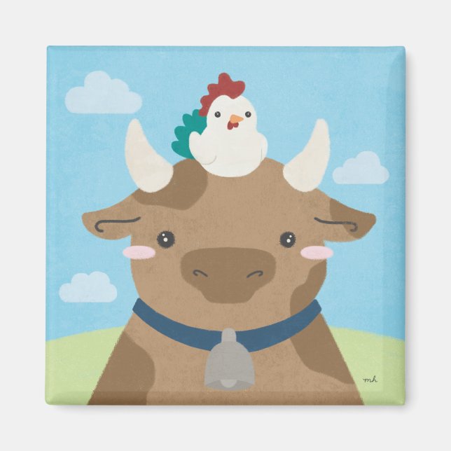 Barn Buddies - Cow & Chick Magnet (Framsidan)