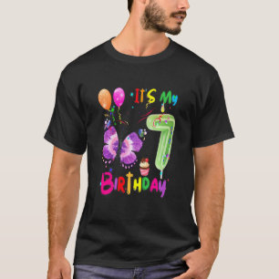 Barn Butterfly Birthday Det är mina 7:e-födelsedag T Shirt