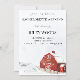 Barn, Cabin & Pumpkins Bachelorette-inbjudan Inbjudningar