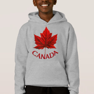 Barn Canada Flagga Hoodie Maple Löv Barn Hoodie T Shirt