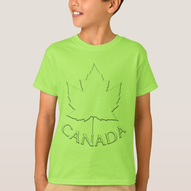 Barn Canada Flagga Sweatshirt Maple Löv Barn Shir Tee (Framsida)