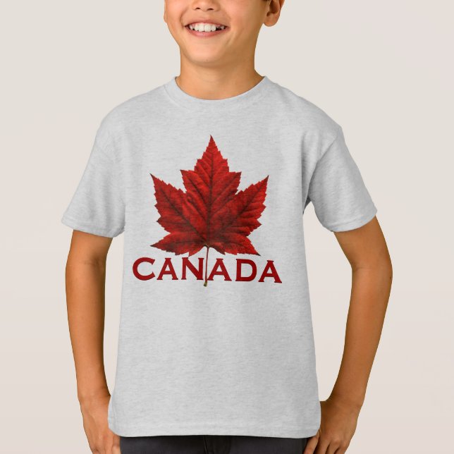 Barn Canada Flagga T-Shirt Barn Organic Canada T (Framsida)