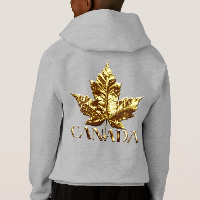 Barn Canada Hoodie Guld Medal Canada Hoodie T Shirt (Baksida)