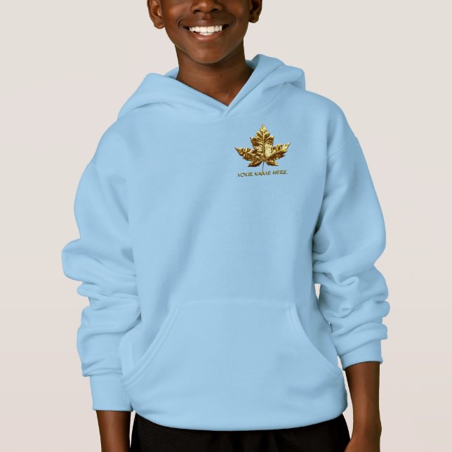 Barn Canada Hoodie Guld Medal Canada Hoodie Tee Shirt (Framsida)