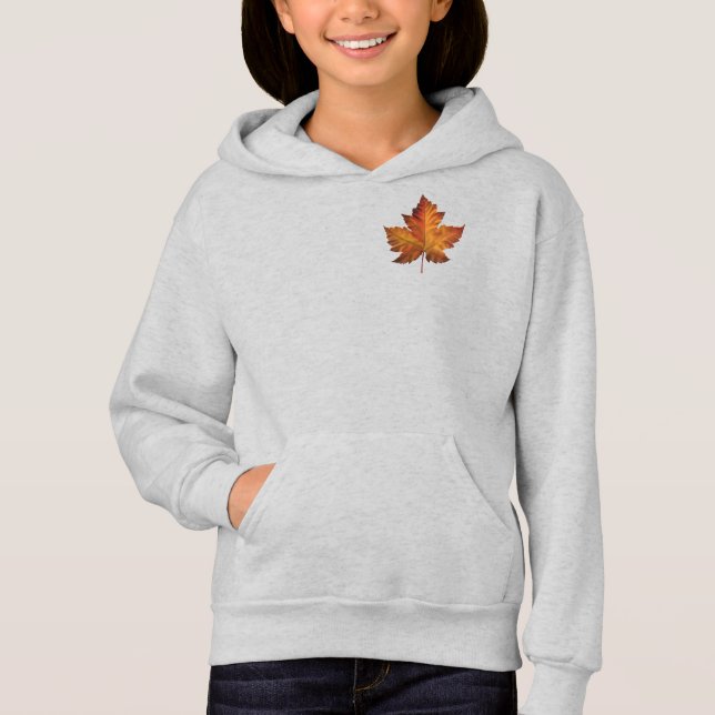 Barn Canada Hoodie Jacka Kid Canada Sweatshirt T-shirt (Framsida)