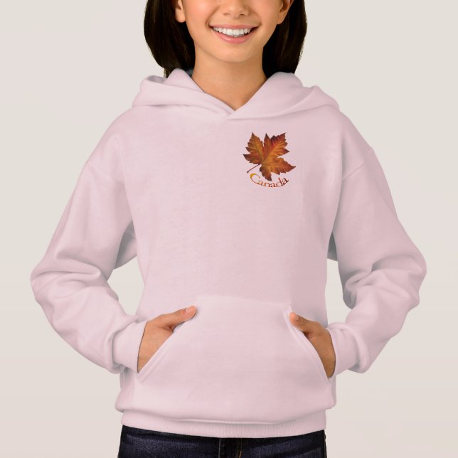 Barn Canada Hoodie Jacka Kid Canada Sweatshirt Tröja (Framsida)