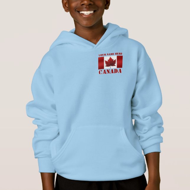 Barn Canada Jacka Barn Personlig Hoodie Tröja (Framsida)