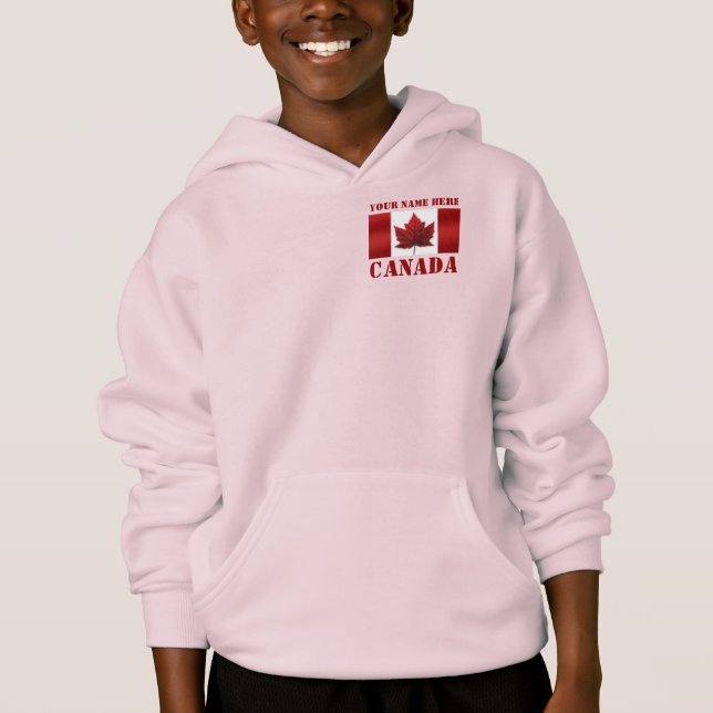 Barn Canada Jacka Personlig Canada Hoodie Tee (Framsida)