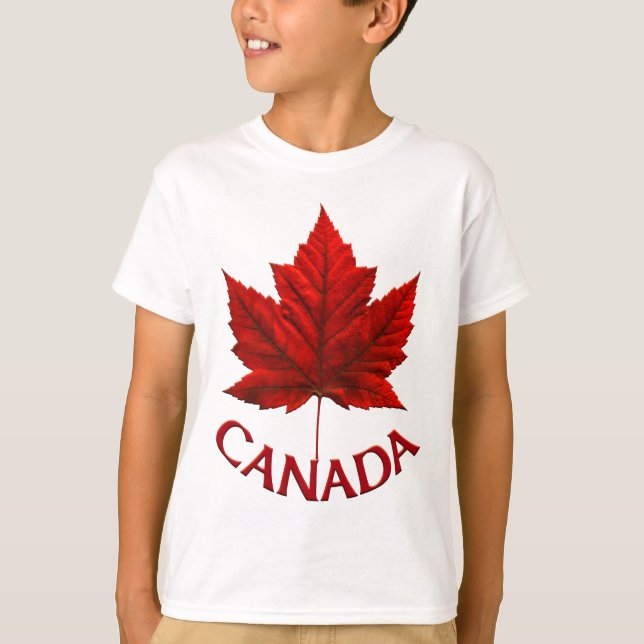 Barn Canada Shirt Anpassningsbar Team Canada Kid S Tröja (Framsida)