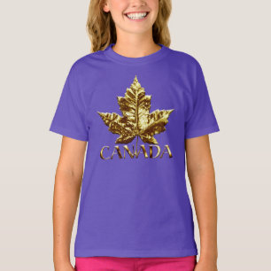 Barn Canada Sweatshirt Guld Souvenir Canada Shirt Tröja