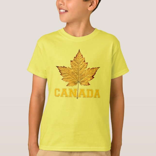 Barn Canada Sweatshirt Maple Löv Varsity Shirts Tee (Framsida)