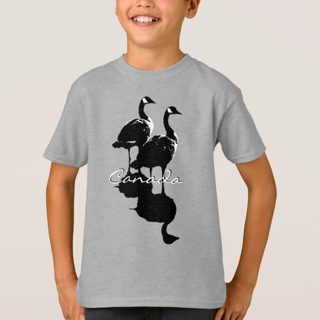 Barn Canada T-shirt Canada Geese Barn Souvenir (Framsida)