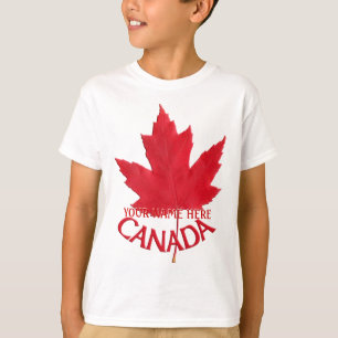 Barn Canada T-shirt Custom Name Maple Löv Shirt