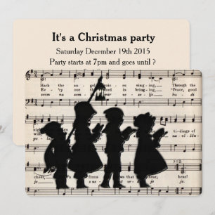 Barn-Carolers med gammal julmusik Inbjudningar