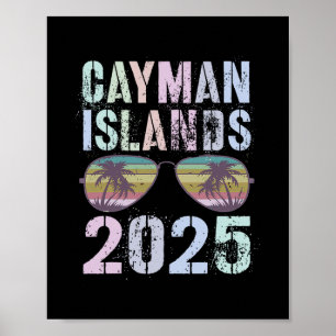 Barn Caymanöarna 2025 Semester Surfing Segling Poster