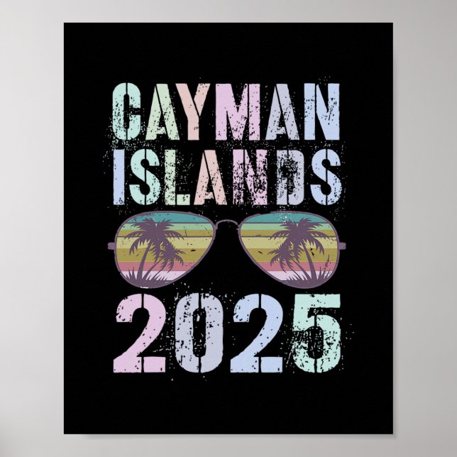 Barn Caymanöarna 2025 Semester Surfing Segling Poster (Framsidan)