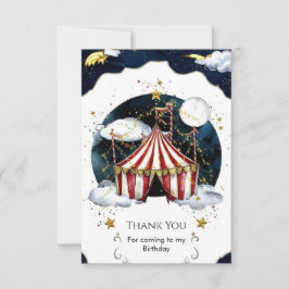 Barn Celestial Cirkus Födelsedag Tack Kort