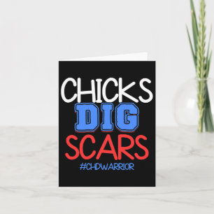Barn Chickar Gräver Scar Chd Warrior Awareness Sur Kort